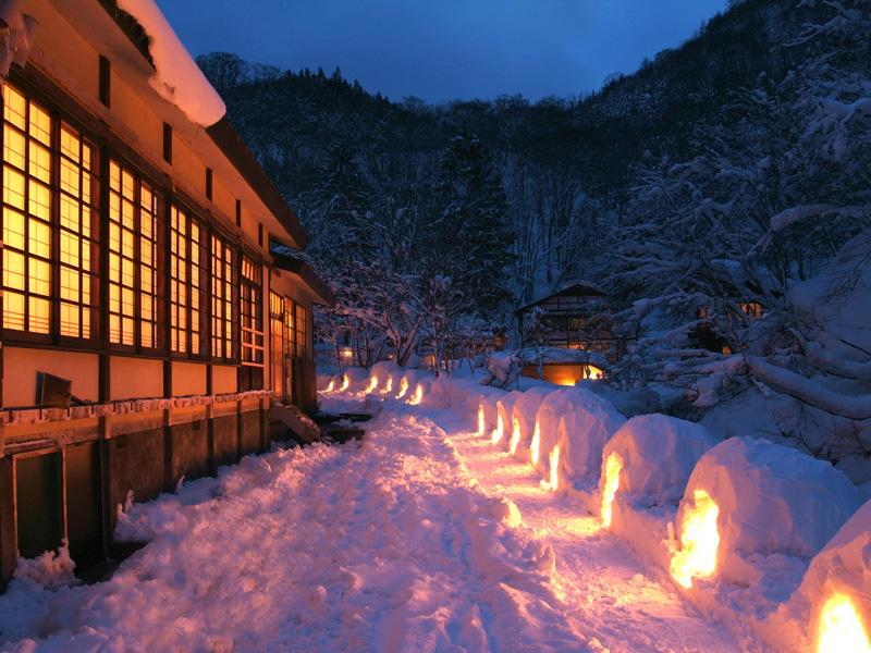 Lamp No Yado Aoni Onsen Hotell Hirakawa Eksteriør bilde